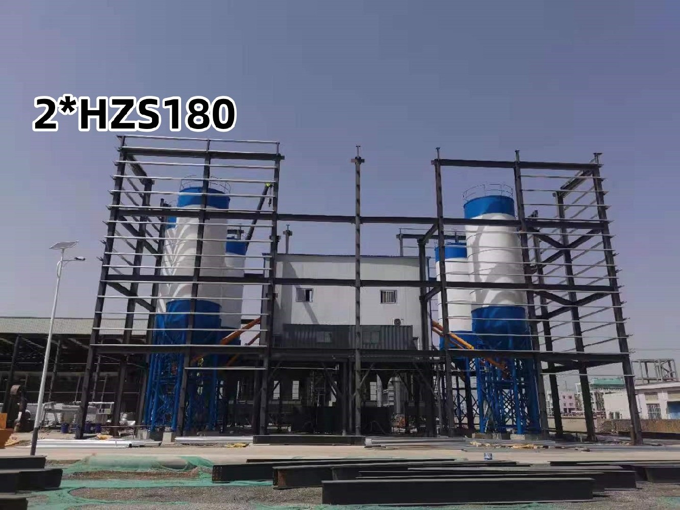 2*HZS180双线搅拌站